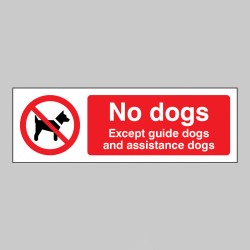 No Dogs - Except Guide Dogs and Assistance Dogs