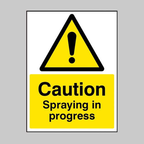 Caution - Spraying in Progress