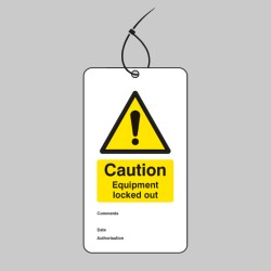 Lockout Tag - Caution - Equipment Locked Out (Pack of 10)