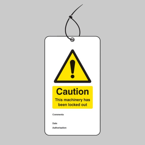 Lockout Tag - Caution - this Machinery Has Been Locked Out (Pack of 10)