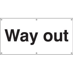 Way Out - Banner with Eyelets