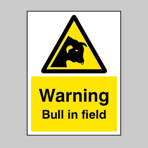 Warning - Bull in Field