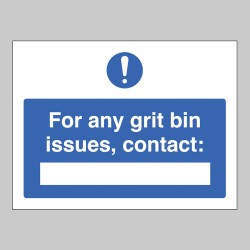 For Any Grit Bin Issues, Contact: