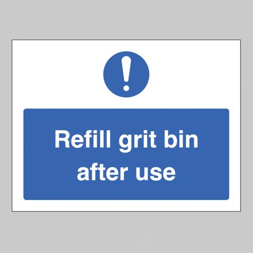 Refill Grit Bin after Use