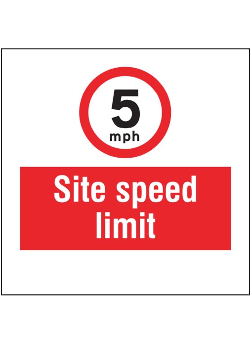 5mph Site Speed Limit - Site Saver Sign