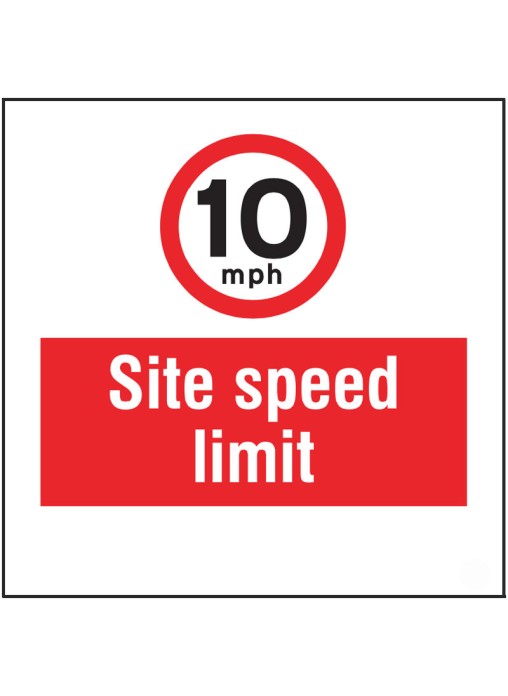 10mph Site Speed Limit - Site Saver Sign