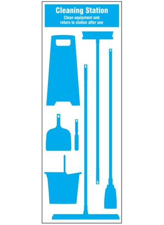 Cleaning Station Shadow Board - 7 piece