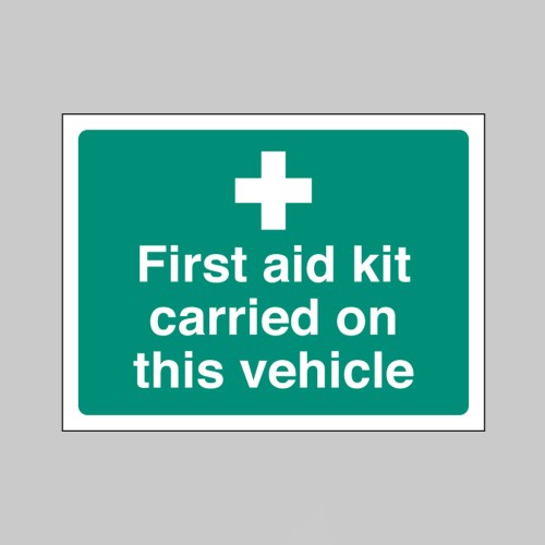 First Aid Kit Carried On this Vehicle - Window Sticker