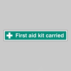 First Aid Kit Carried - Window Sticker