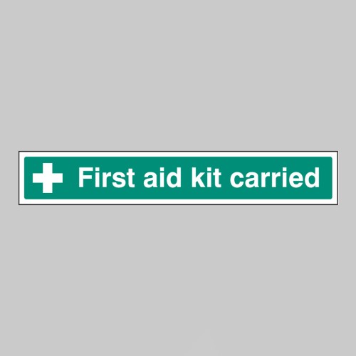 First Aid Kit Carried - Window Sticker