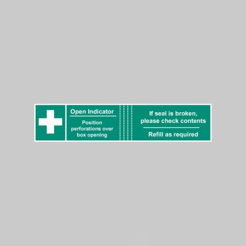 First Aid Box Tamper Labels (Pack of 50)