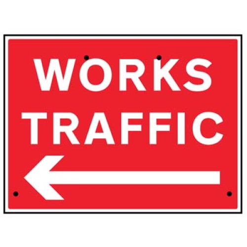 Re-Flex Sign - Works Traffic Arrow Left