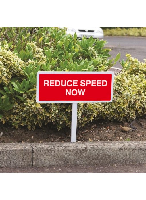 reduce-speed-now-verge-sign-c-w-800mm-post