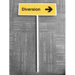 Diversion - Arrow Right - Verge Sign