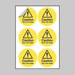 Caution - Very Hot Water Labels