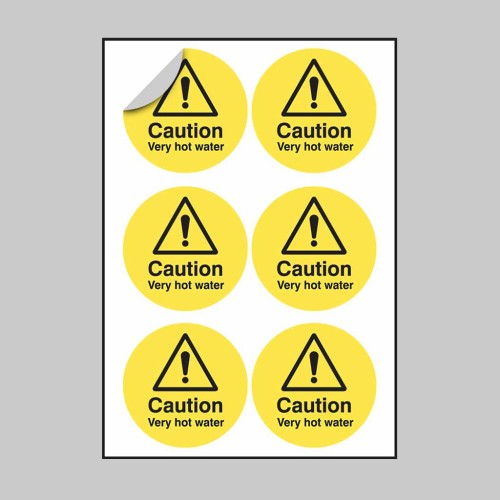 Caution - Very Hot Water Labels