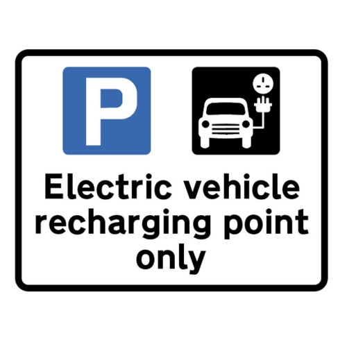 Electric Vehicle Recharging Point Only - Class RA1 - Temporary