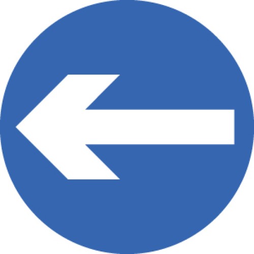 Direction Arrow Left / Right - Class R2 - Permanent 