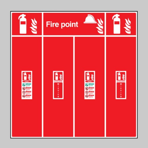 Fire Extinguisher Location Board - Double