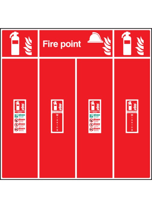 Fire Extinguisher Location Board Double 9832