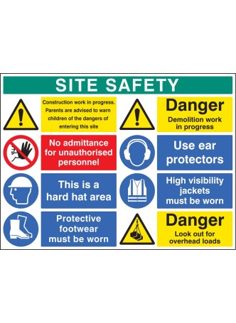 Site Safety Board 900 x 1200mm