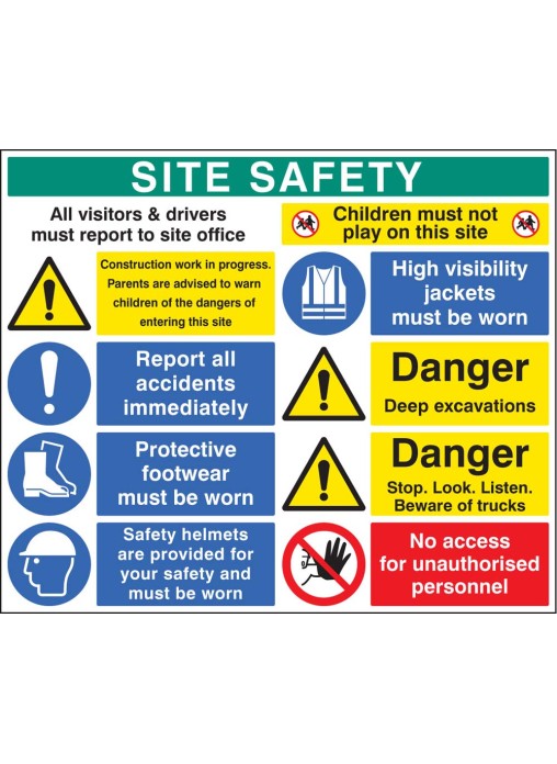 Site Safety Board 1200 x 1000mm