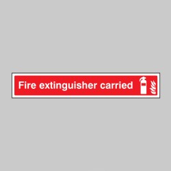 Fire Extinguisher Carried - Window Sticker