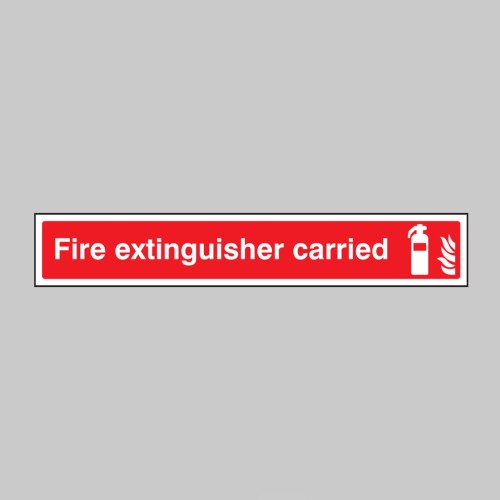 Fire Extinguisher Carried - Window Sticker