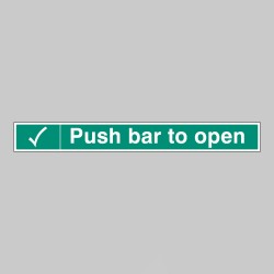 Push Bar to Open - Label