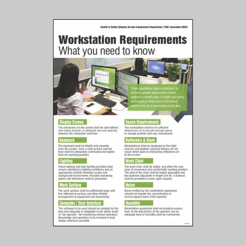 Display Screen Equipment Regulations 1992 - Poster