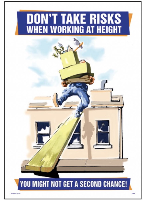 Dont Take Risks When Working At Height Poster