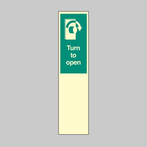 Door Plate - Turn to Open Right