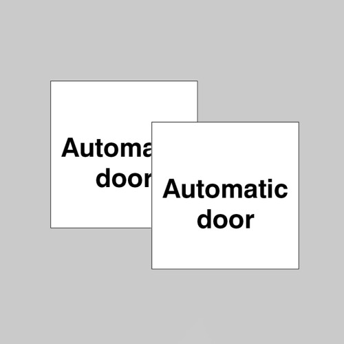 Automatic Door - Double Sided Window Sticker