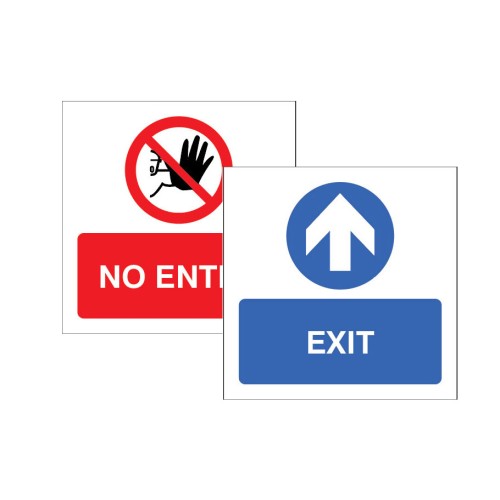 Exit / No Entry - Double Sided Window Sticker