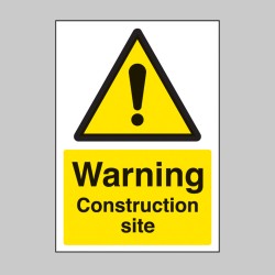 A4 Warning - Construction Site