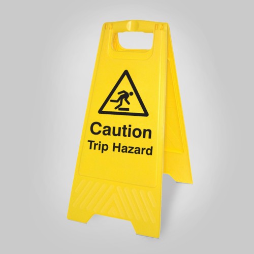 Caution - Trip Hazard - Self Standing Floor Sign