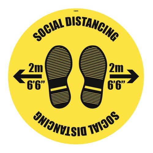 Social Distancing - 2m / No Distance - Floor Graphic