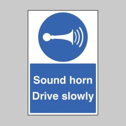 Sound Horn Drive Slowly - Floor Graphic