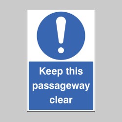 Keep this Passageway Clear - Floor Graphic