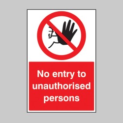 No Entry to Unauthorised Persons - Floor Graphic