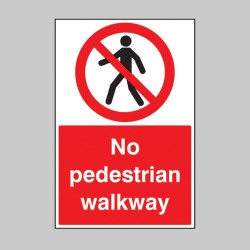 No Pedestrian Walkway - Floor Graphic