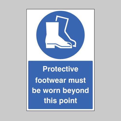 Protective Footwear Must be Worn - Floor Graphic