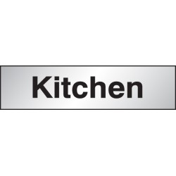 Kitchen Sign - Engraved Aluminium Effect