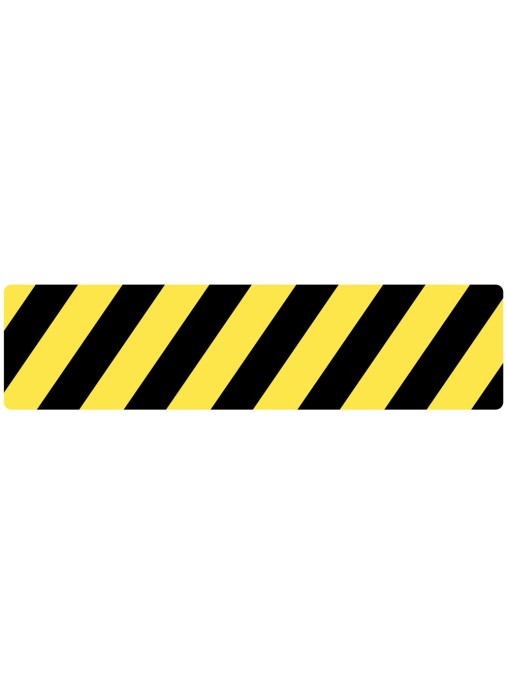 Anti-slip Mat Black / Yellow Chevron - 610mm x 150mm