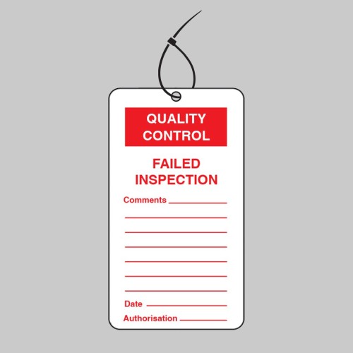 Quality Control Tag - Failed Inspection (Pack of 10)