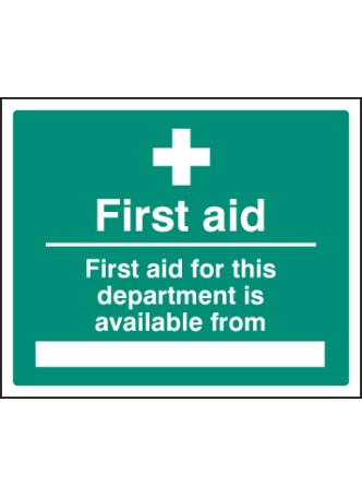 First Aid for Department Available From