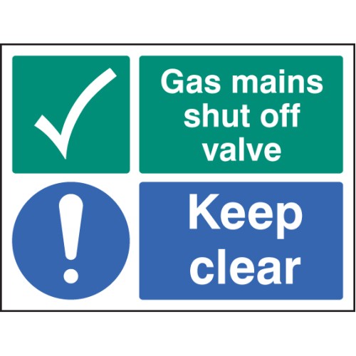 Gas Mains Shut Off Valve Keep Clear