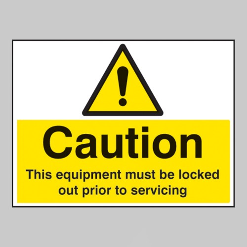 Caution - this Equipment Must be Locked Out Prior to Servicing