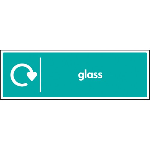 Glass - WRAP Recycling Sign