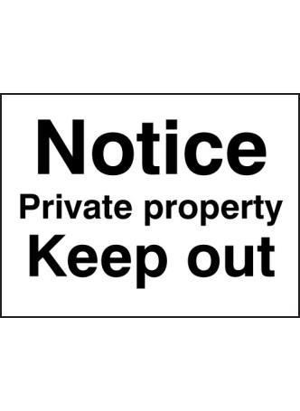 Notice Private Property - Keep Out